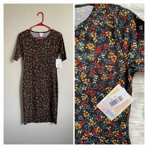 NWT Lularoe Floral Julia Fitted Pencil Dress- Size XS